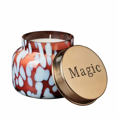 Bougies - Bougie marron couvercle gravé Magic - CHEHOMA