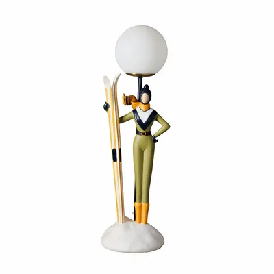 Lampes à poser - Lampe à poser Skieuse moderne te globe - CHEHOMA