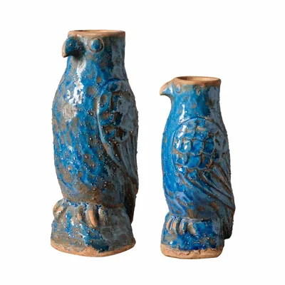 Vases - S/2 vases bleus perroquets - CHEHOMA
