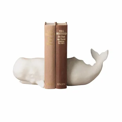 Objets de décoration - Serre-livres baleine blanche - CHEHOMA