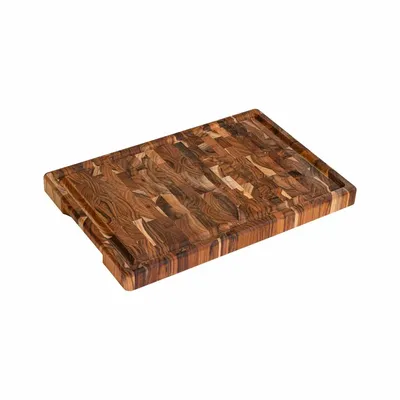 Kitchen utensils - End Grain Teak Wood Cutting Board 44cm x 29.5cm x 3.2cm - STOLF LTDA