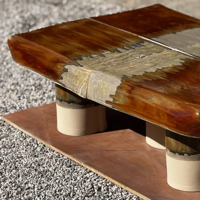 Ceramic - STONEWARE COFFEE TABLE - ROMA COLLECTION - DI VINCENZO POUJOULA