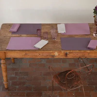 Table linen - CERERE — 2 pieces of pure washed linen placemats - NORA V