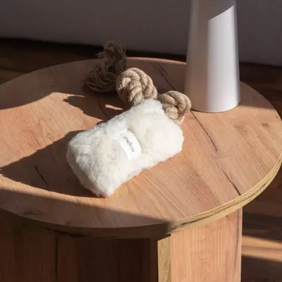 Decorative objects - Natural Woolen Dog Tug Toy - White - MELLOW CONCEPT STORE