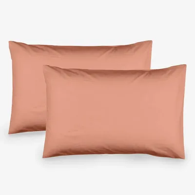 Linge de lit - Set of 2pcs cotton pillowcases,50x70cm, Peach - DILIOS