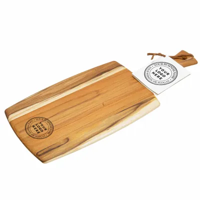 Kitchen utensils - Edge Grain Teak Wood Paddleboard 43.2cm x 19.1cm x 1cm - STOLF LTDA