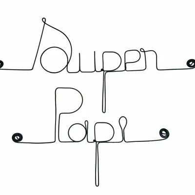 Other wall decoration - Wire Wall Decoration\" Super Papi\” - to pin - BIJOUX DE MUR