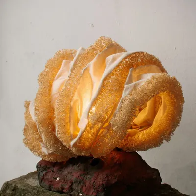 Lampes de table - La table Coral fabriquée à la main en fibre naturelle et en pote - SREPOKK