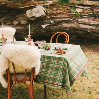 Linge de table textile - Tablecloth Potter Green - MAISON DÎNETTE