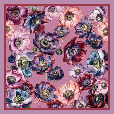Foulards et écharpes - Foulard en soie Burst of Joy 90x90 cm - RALUFINEART