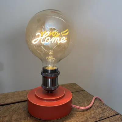 Objets de décoration - Pied de Lampe Gaïa Rouge - Ampoule Home - LES POTERIES DE SWANE