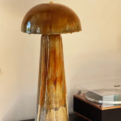 Céramique - Lampe champignon sculpturale conique - FUOCO collection - DI VINCENZO POUJOULA