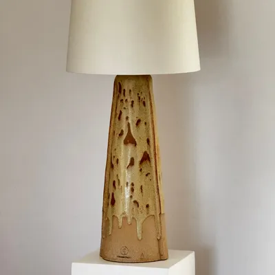 Céramique - Conical sculpted table lamp - FUOCO collection - DI VINCENZO POUJOULA