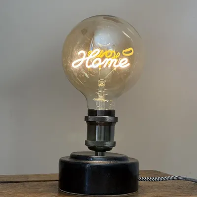 Decorative objects - Gaïa Black Lamp Base - Home Light Bulb - LES POTERIES DE SWANE