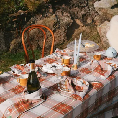 Table linen - Tablecloth Highland Cappuccino - MAISON DÎNETTE