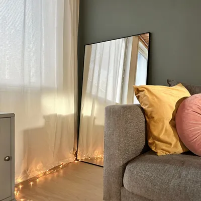 Miroirs - Grand miroir pleine longueur avec cadre noir (80x135cm) - SCANDINAVIAN GLASSFACTORY