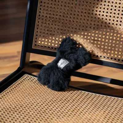 Decorative objects - Natural Woolen Dog Toy: Bone - Charcoal - MELLOW CONCEPT STORE