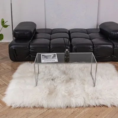 Autres tapis - Tapis en Peau de Mouton Naturelle Ivoire – Rectangulaire - MELLOW CONCEPT STORE