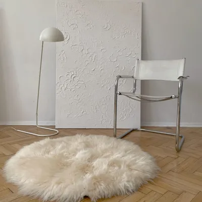Autres tapis - Tapis en Peau de Mouton Naturelle Ivoire – Rond - MELLOW CONCEPT STORE