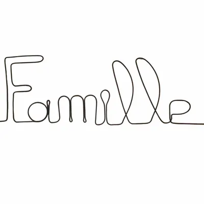 Autres décorations murales - Décoration Murale en Fil de Fer "Famille" - à punaiser - Bijoux de Mur - BIJOUX DE MUR