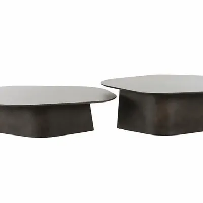 Coffee tables - S/2 TABLES ASS. 'NAMUR' BROWN/BLACK - FANCY