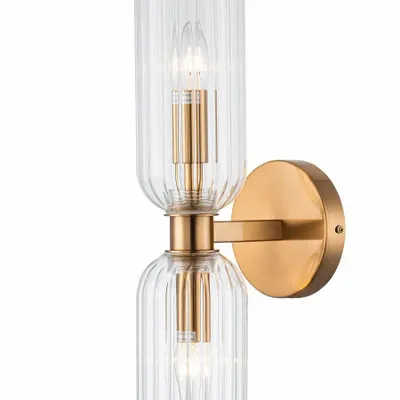 Wall lamps - METAL GOLD+GLASS WALL LIGHT 'ATLANTA' - FANCY