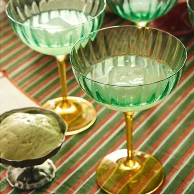 Glass - Jazzy Arancia Optic Champagne Glass - ANNA + NINA B.V.