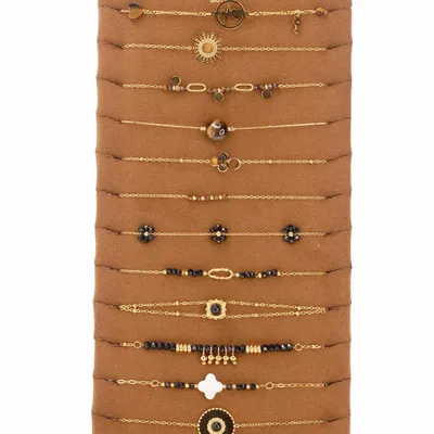 Jewelry - Steel and Turquoise Multirow Bracelet - MERVEILLES DU MONDE BIJOUX