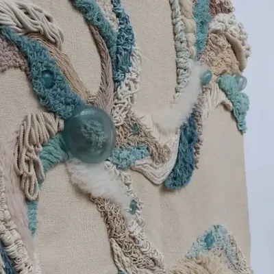 Tapis design - Tapisserie "Tourbillon" - TAKE SOME ROPE / GALERIE SANA MOREAU