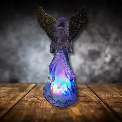 Nativity scenes and santons - LED Light-Up Angel Figurine – Color-Changing - BLUE STAR B.V.