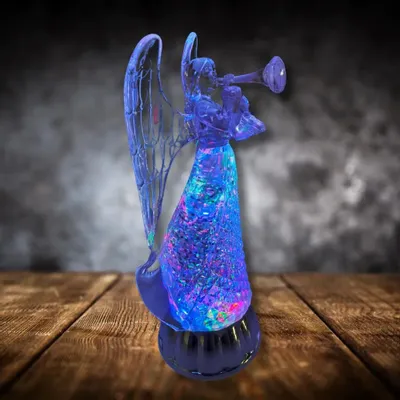 Other Christmas decorations - LED Light-Up Angel Figurine – Trumpet Design with RGB & DC Power - BLUE STAR B.V.
