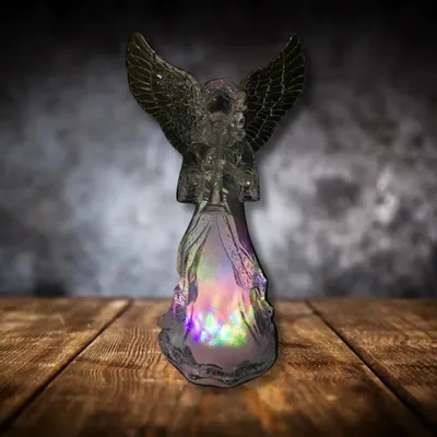 Nativity scenes and santons - LED Light-Up Angel Figurine – Color-Changing Display - BLUE STAR B.V.