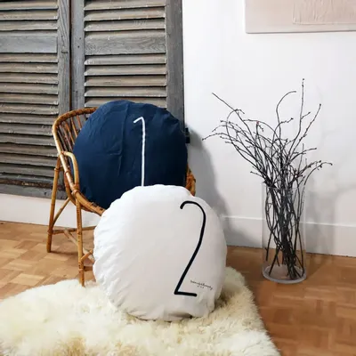 Cushions - Cushion cover SHININGTYPO0 D63cm - BED AND PHILOSOPHY