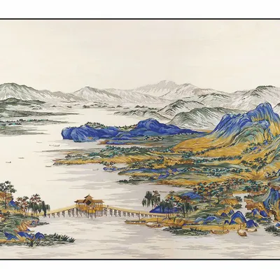 Pièces uniques - A world famous painting entirly hand veneer inlay - JUNGLE WING