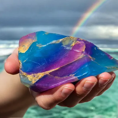 Soaps - Soaprocks Fluorite Rainbow Soap 170g - SOAPROCKS