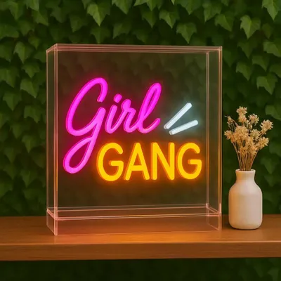 Table lamps - LOW CONSUMPTION LED NEON LAMP " HAPPINESS IS HERE " - LIGHT ME UP