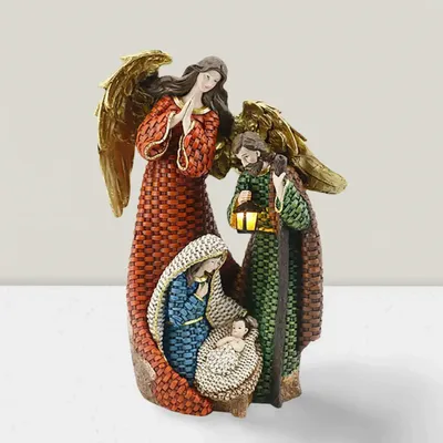 Crèches et santons - Crèche Lumineuse LED – Texture Tressée avec Lumière Blanc Chaud - BLUE STAR B.V.