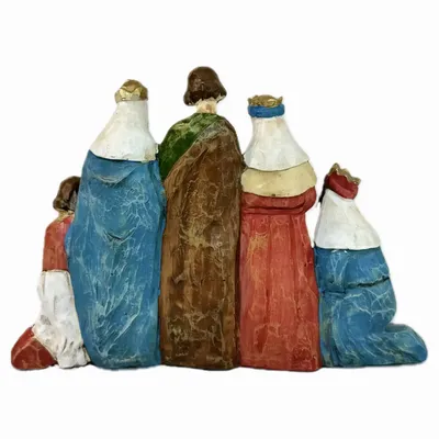 Crèches et santons - Crèche Compacte – Figurine Peinte à la Main en Une Seule Pièce - BLUE STAR B.V.