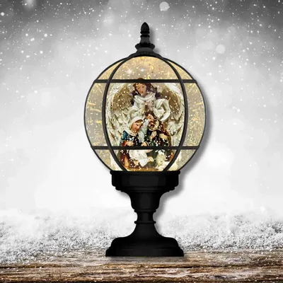 Nativity scenes and santons - Guardian Angel Globe Lantern – Illuminated Nativity Scene - BLUE STAR B.V.