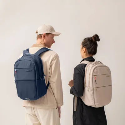 Leather goods - Professional Backpack, Beige - 21L - Lightweight and Water-Repellent - APLI MIQUELRIUS