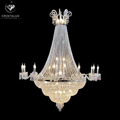 Hanging lights - Big chandelier empire 0902 - CRISTALUX LIGHTING DESIGN