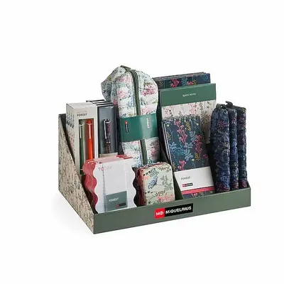 Papeterie bureau - Collection Hidden Forest, présentoir 29 pièces - accessoires papeterie - APLI MIQUELRIUS