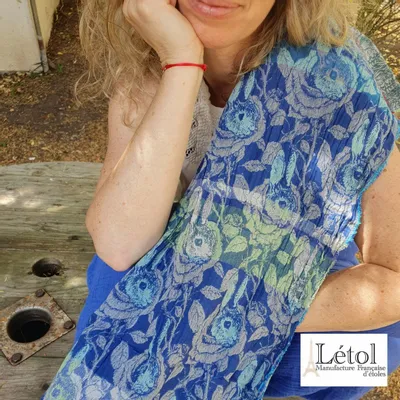 Foulards et écharpes - Létol, étole en coton bio de fabrication française - LÉTOL , MANUFACTURE FRANÇAISE D'ÉTOLES
