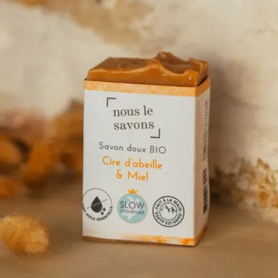 Soaps - Savon bio doux – Cire d'abeille & Miel - NOUS LE SAVONS