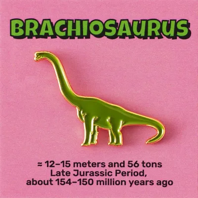 Broches - Brachiosaure rose - PINPINPIN.IT