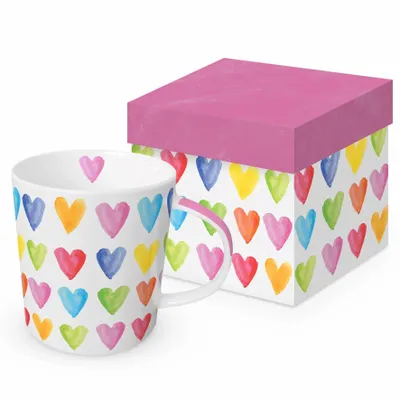 Cadeaux - Aquarell Hearts - PPD PAPERPRODUCTS DESIGN GMBH