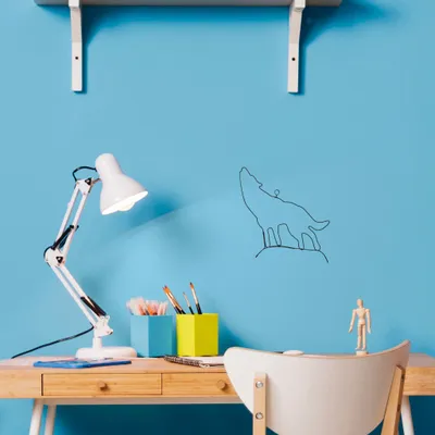 Other wall decoration - Wire Wall Decoration\" Wolf Silhouette\ "” - to pin - BIJOUX DE MUR