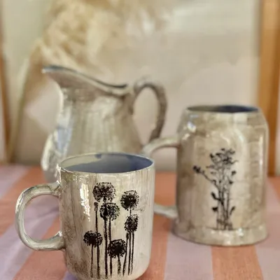 Mugs - Earthenware cup with handle - CARBA spring - KOMET