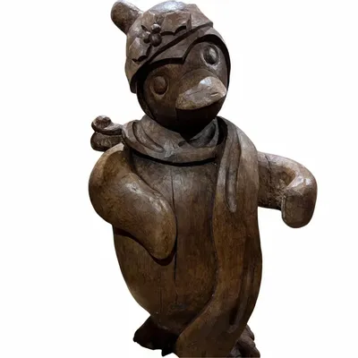Decorative objects - Mountain decoration sculpture antique wooden bear - AMBIANCE ALTITUDE