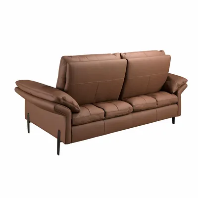 Canapés - Canapé 2 places en cuir marron - ANGEL CERDÁ